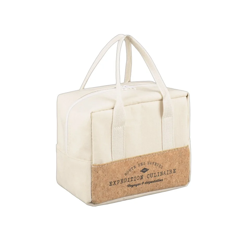 Hovedproduktbilde for 25-47-drc-6354 Nyestein Canvas Kjøleveske med Korkdetalj