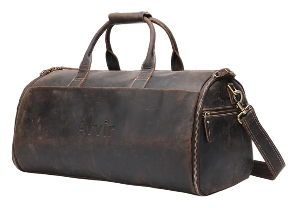 Hovedproduktbilde for 25-47-drc-7219 Cairo Retro Lær 2-i-1 Dresspose og Weekendbag