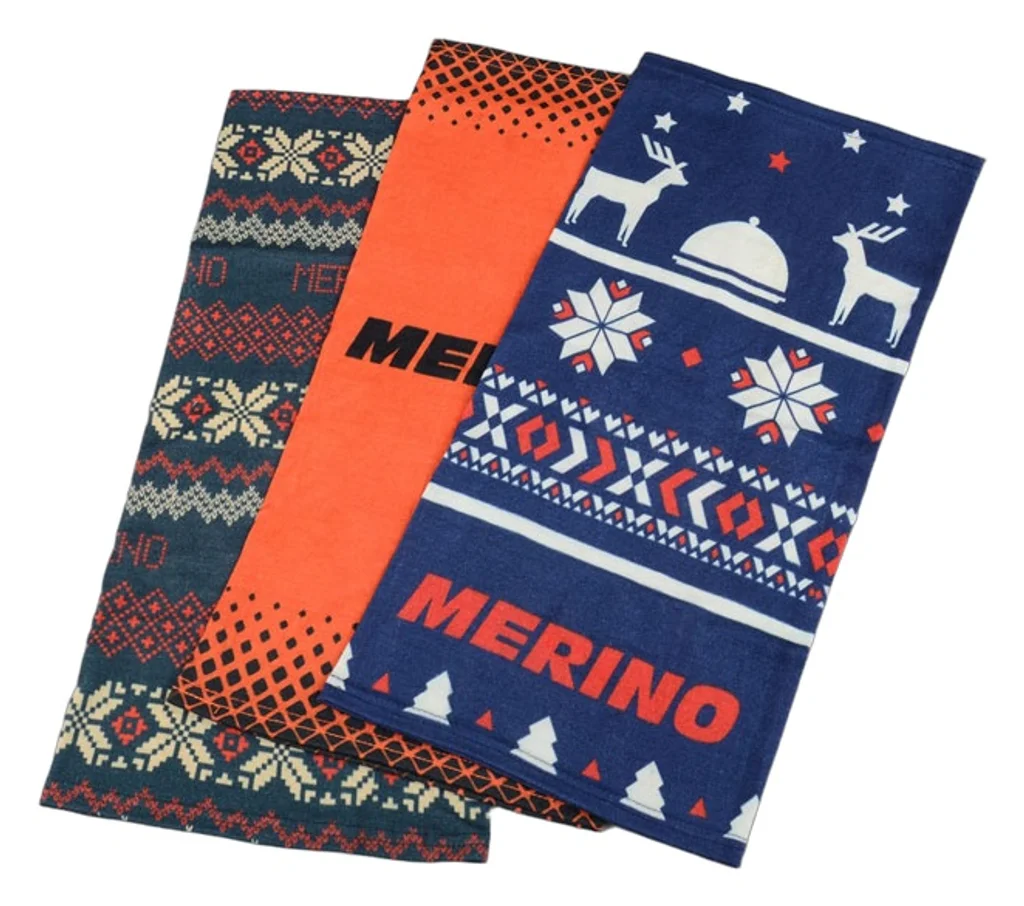 Hovedproduktbilde for 25-47-drc-8031 Elif Merinoull Fullfargetrykket Bandana Multilue