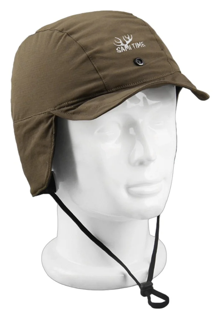 Hovedproduktbilde for 25-47-drc-8288 Faxi Nylon Vindtett Vintercaps med Ørelapper
