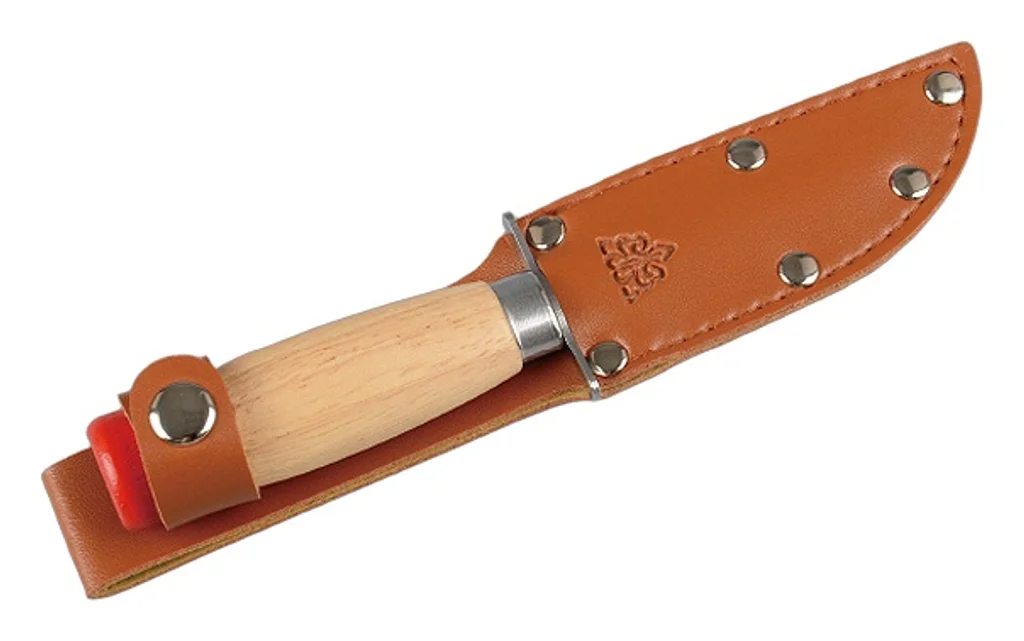 Hovedproduktbilde for 25-47-drc-9337 Kirae Rustfritt Stål Speiderkniv med Trehåndtak