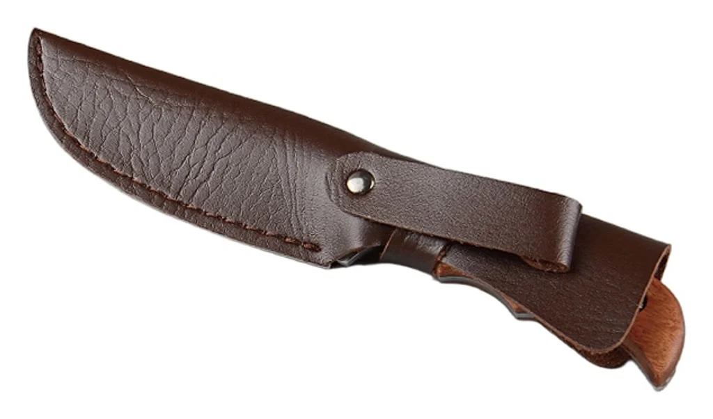 Hovedproduktbilde for 25-47-drc-9338 Runa Rustfritt Stål Kniv med Lærhylster