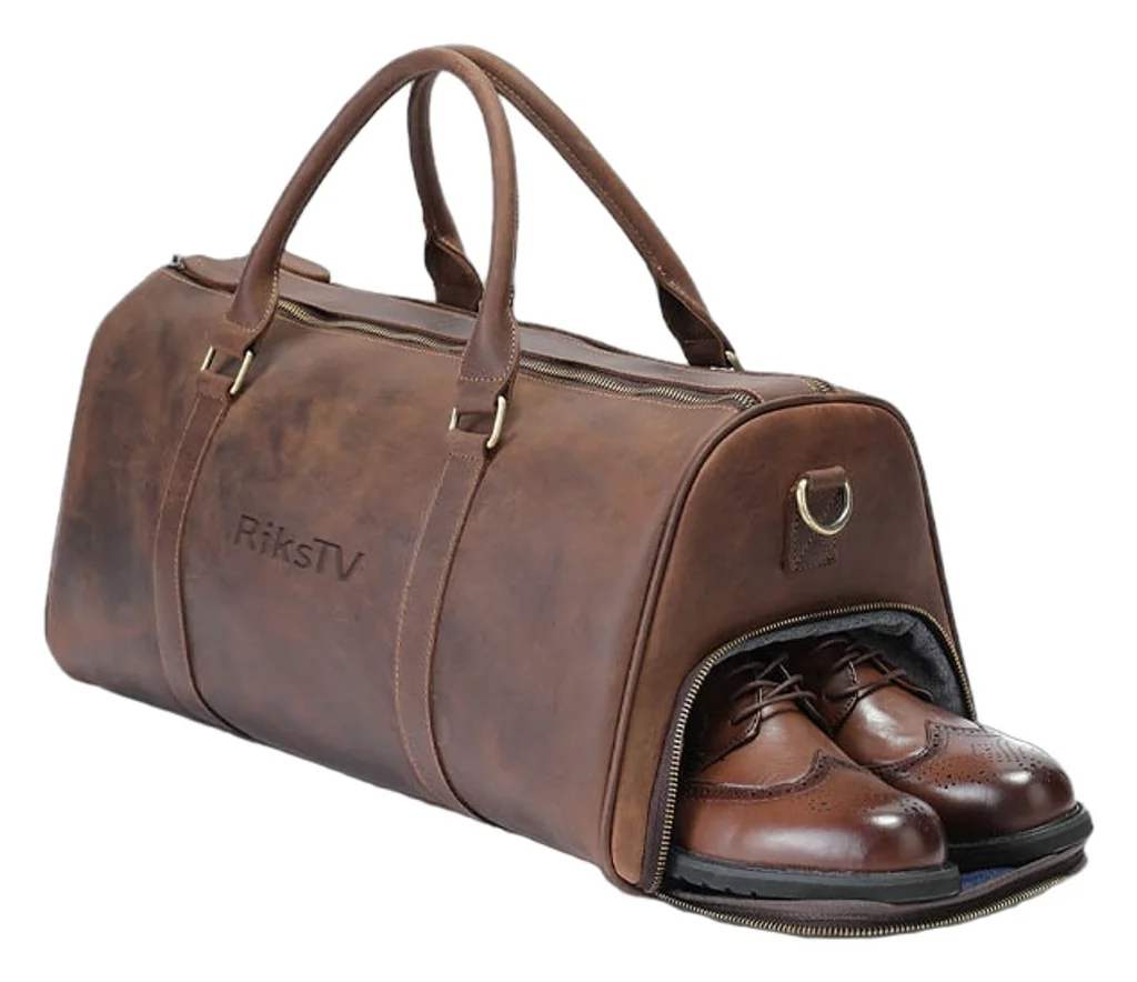 Hovedproduktbilde for 25-47-drc-9917 Aral Retro Skinn 30L Weekendbag
