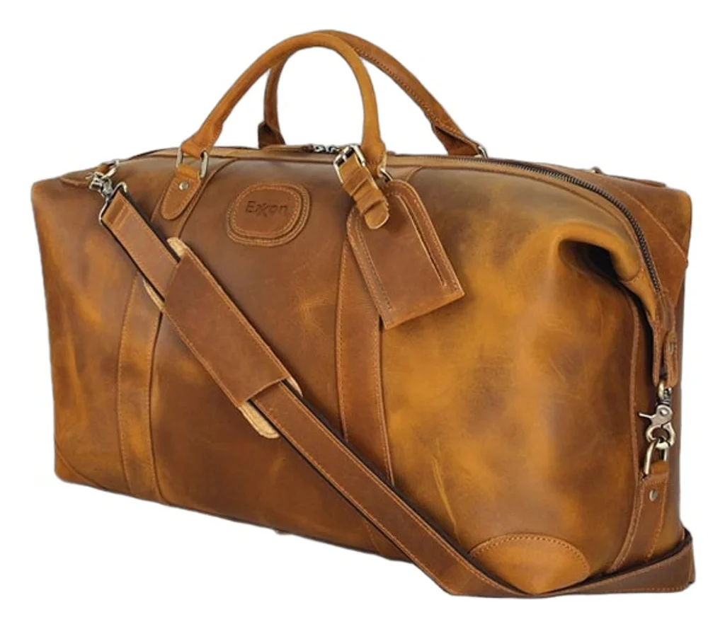 Hovedproduktbilde for 25-47-drc-9920 Hotan Retro Skinn Weekendbag
