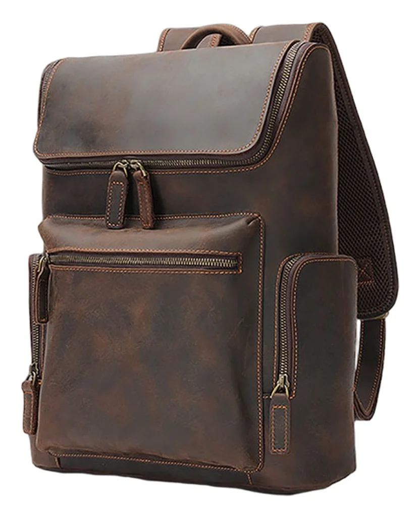 Hovedproduktbilde for 25-47-drc-9937 Korla Retro Lær 18L Ryggsekk