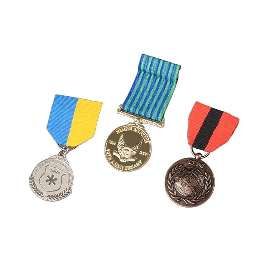 Hovedproduktbilde for 3 x 3 cm Biarritz Kobber Brystmedalje Kobberstansing