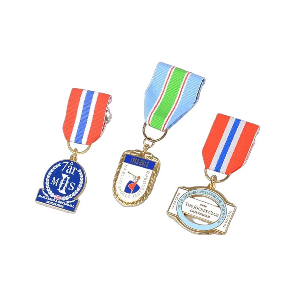 Hovedproduktbilde for 3 x 3 cm Siena Kobber Brystmedalje Imitasjonsemalje