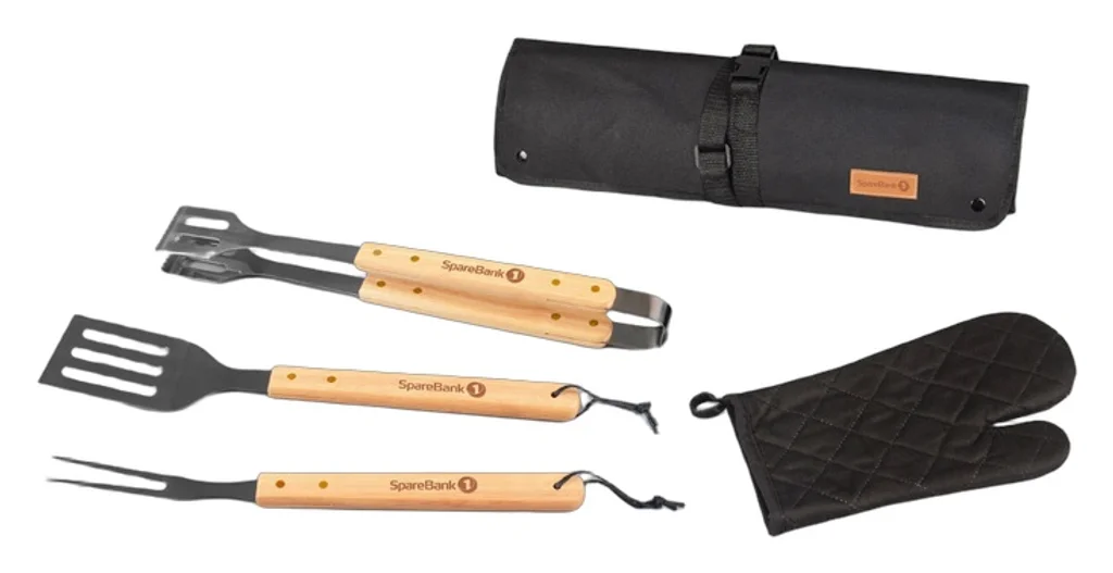 Hovedproduktbilde for 25-47-drd-5945 Gery Rustfritt Stål og Tre 4 stk BBQ Sett