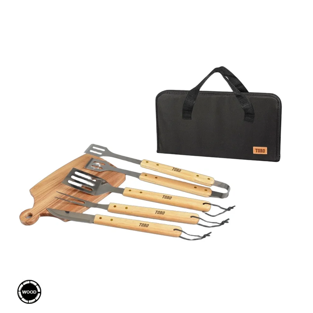 Hovedproduktbilde for 25-47-drd-5946-b Gävle Tre og Rustfritt Stål 5 stk BBQ Sett