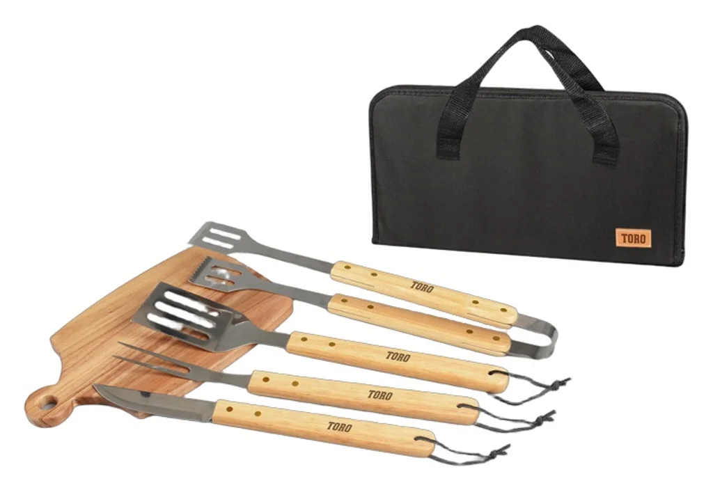 Hovedproduktbilde for 25-47-drd-5946 Gävle Tre og Rustfritt Stål 5 stk BBQ Sett