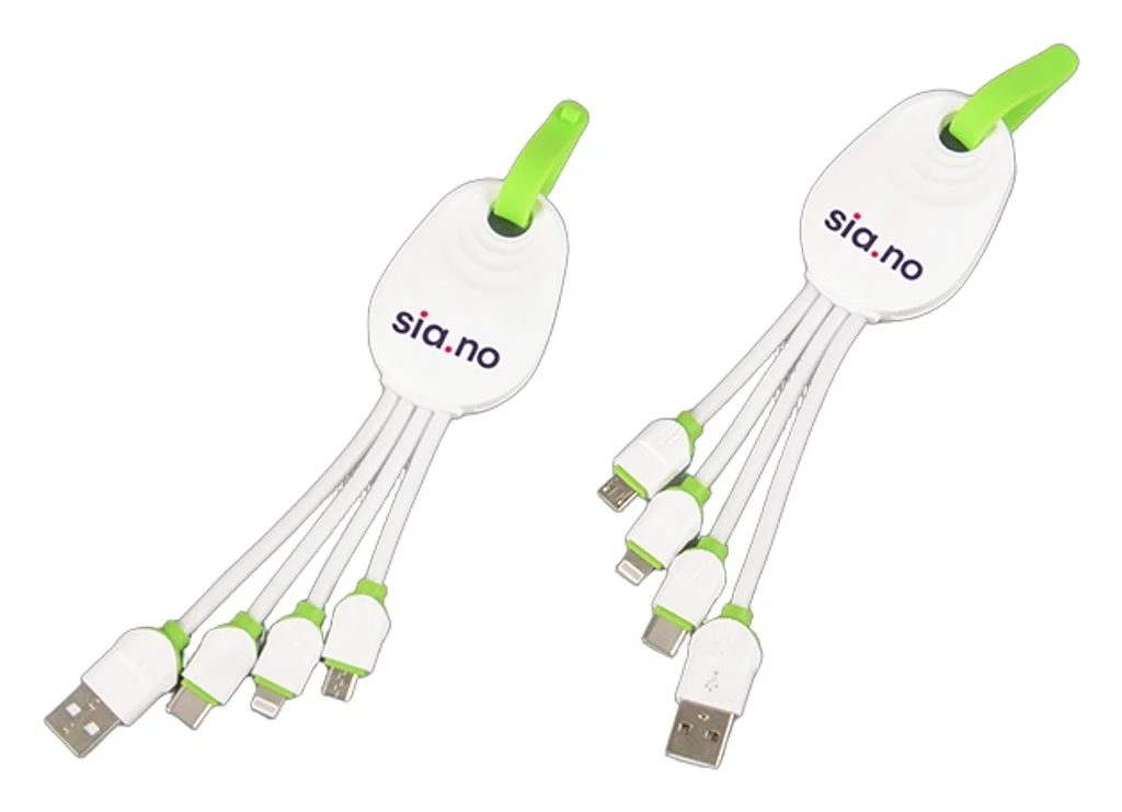 Hovedproduktbilde for 25-47-drd-5963 Lisbon Plast 3-i-1 Ladekabel til Nøkkelring