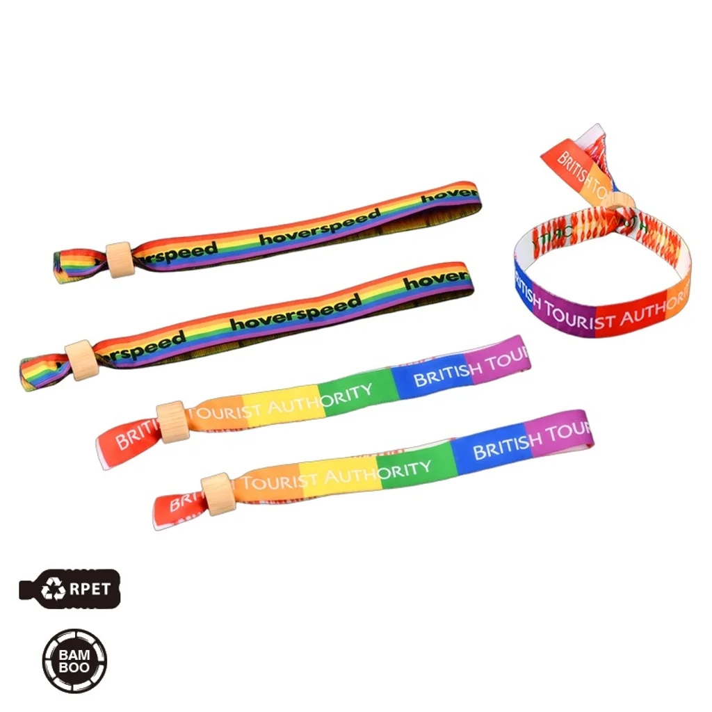 Hovedproduktbilde for 25-47-drd-8012 Bamako RPET Regnbue Festivalarmbånd