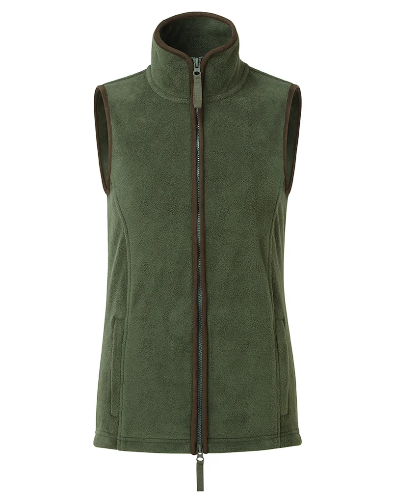 Hovedproduktbilde for Flaskegrønn/Brun Premier Ladies Artisan  Fleecevest Dame
