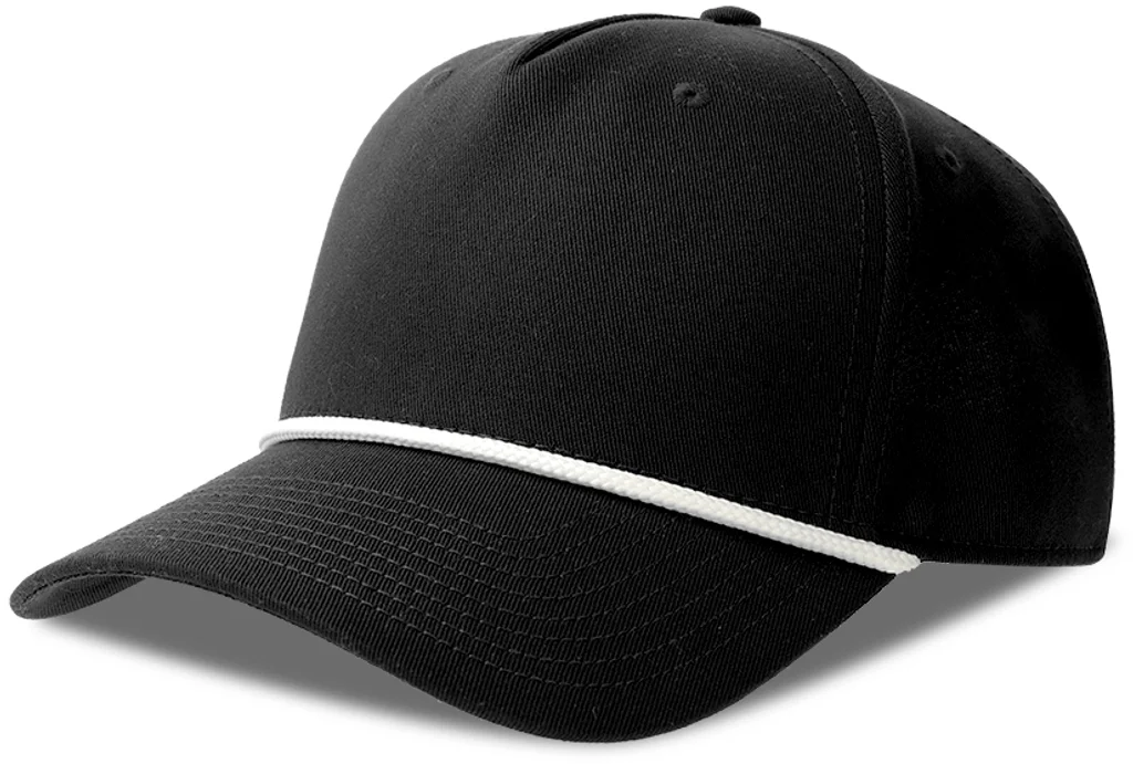 Hovedproduktbilde for Black-White Atlantis Paka RPET Caps med Kontrastfarge