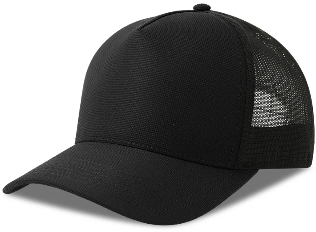 Hovedproduktbilde for Black-Black Atlantis Dempo RPET Trucker Caps