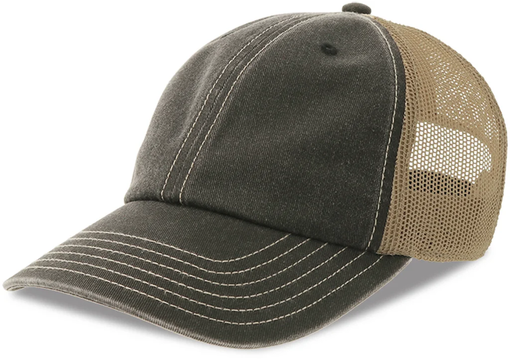 Hovedproduktbilde for Black-Khaki Atlantis Teon Resirkulert Bomull Trucker Caps