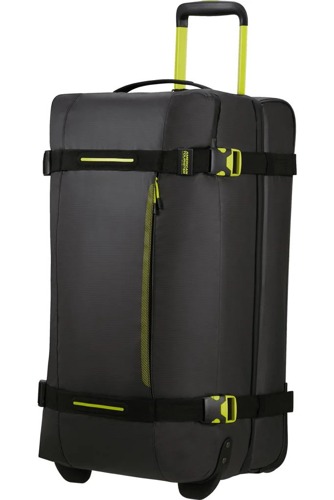 Hovedproduktbilde for Coated Black/Lime American Tourister Urban Track RPET 84 L Duffelbag med Hjul