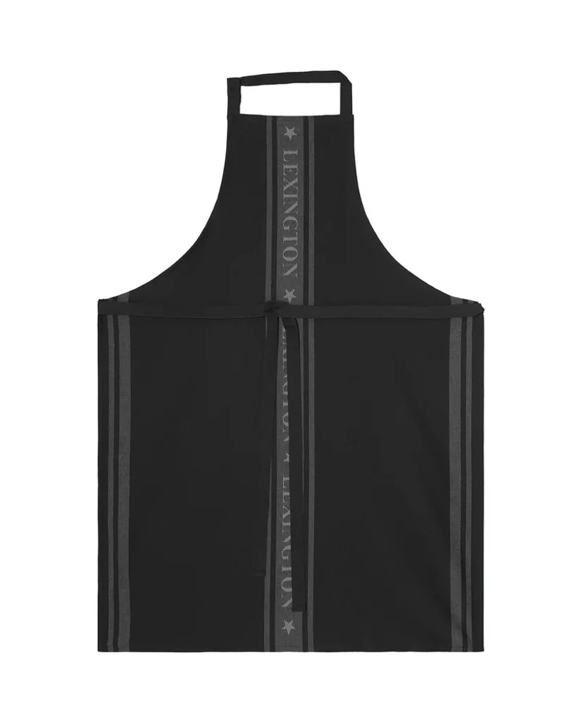 Hovedproduktbilde for Black/White Lexington Icons Økologisk Bomull  Forkle