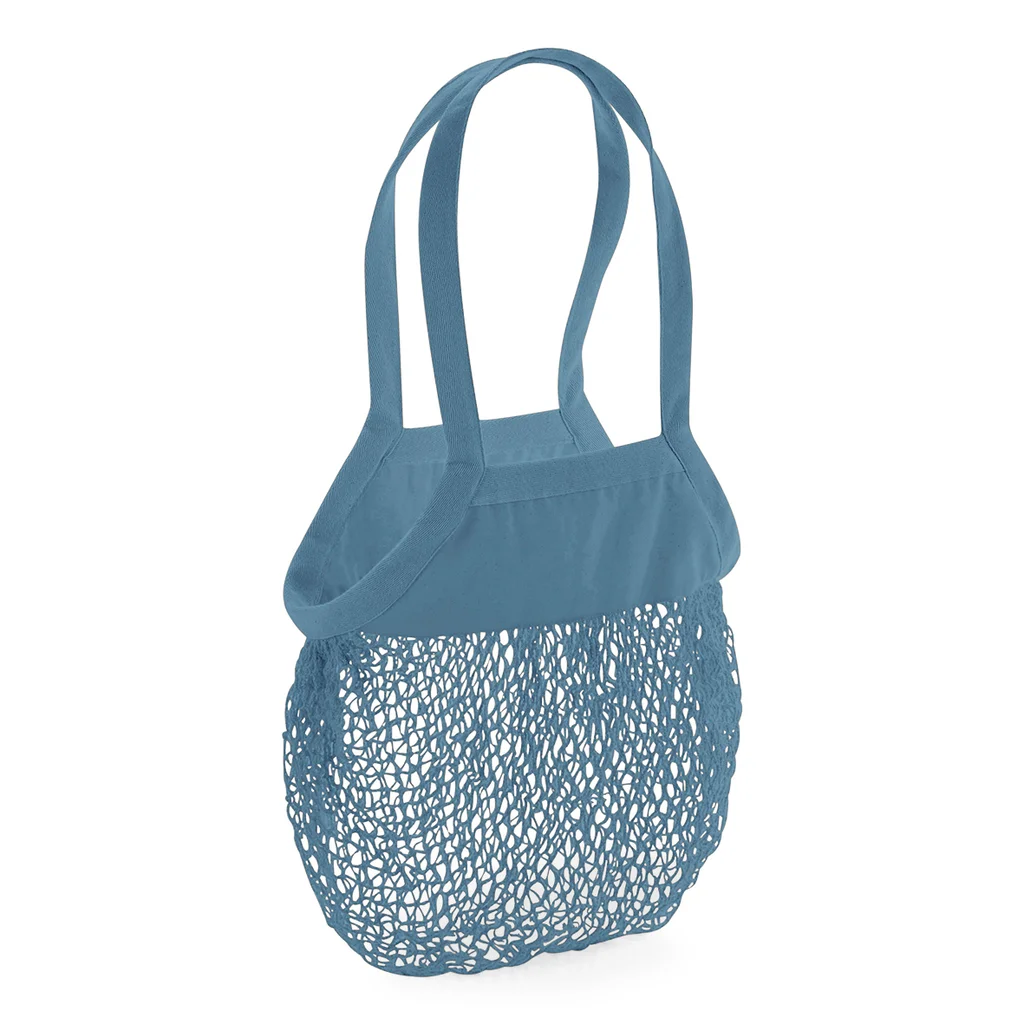 Hovedproduktbilde for Airforce Blue Westford Mill Økologisk Bomull Mesh Fruktnett 10L
