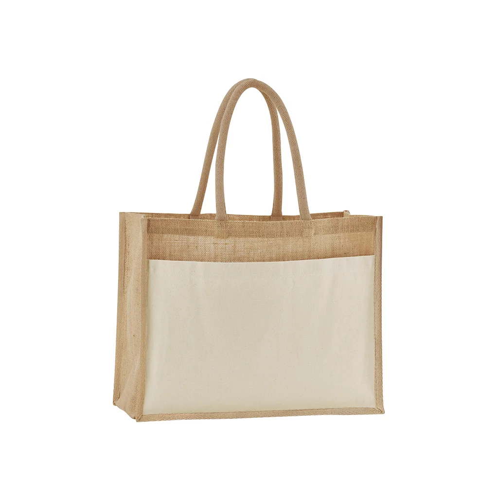 Hovedproduktbilde for Natural Westford Mill Natural Starched Kanvaslomme Jute 21L Shoppingbag