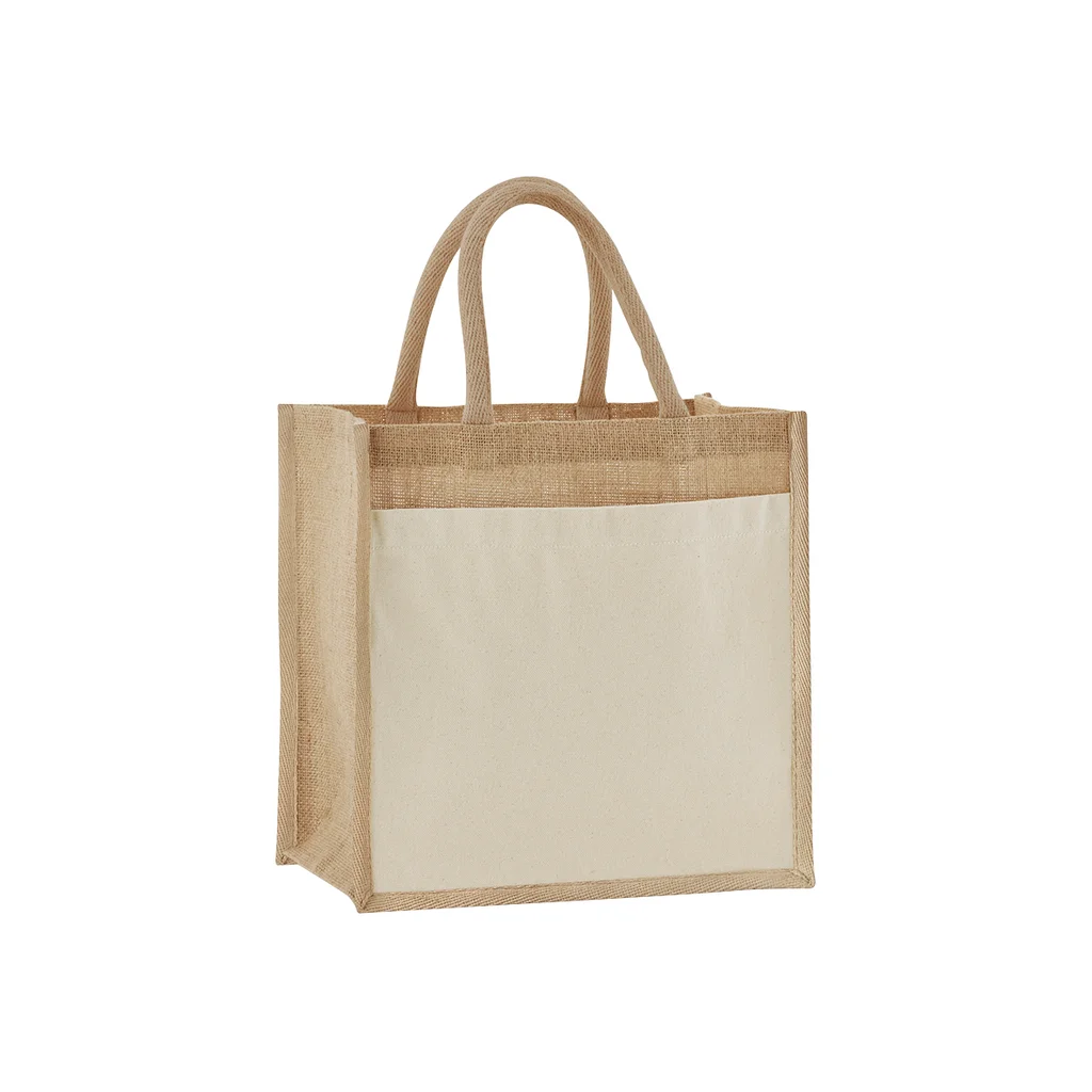 Hovedproduktbilde for Natural Westford Mill Natural Starched Kanvaslomme Jute 14L Handlenett
