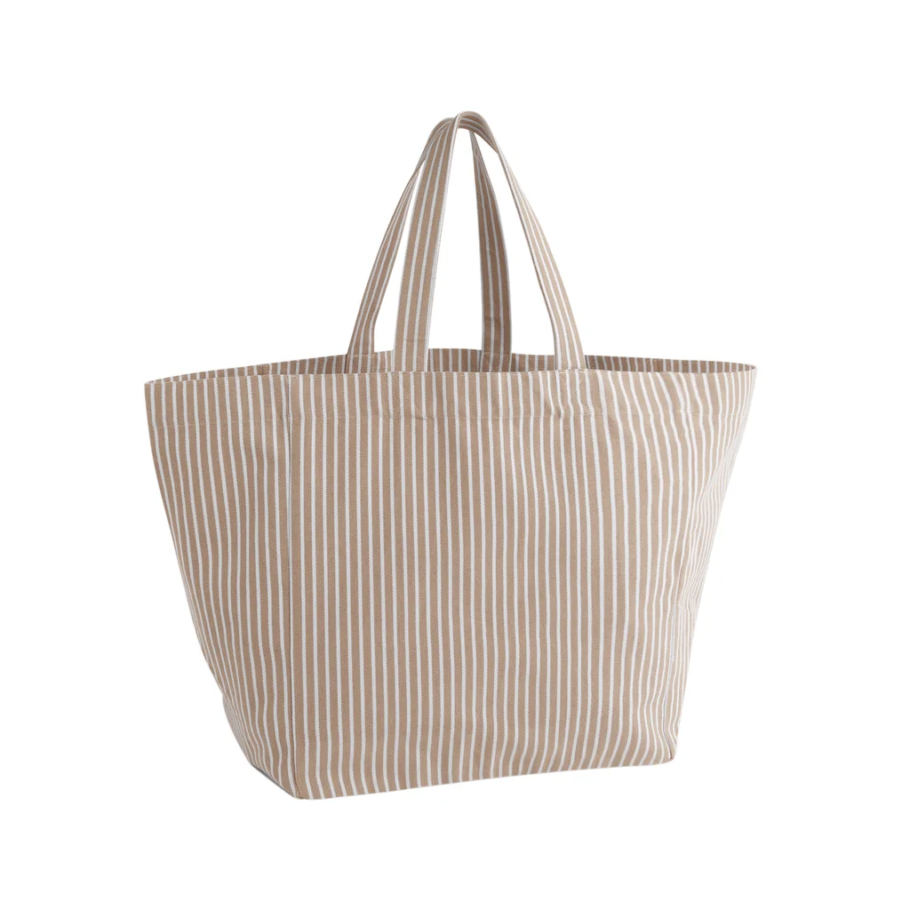 Hovedproduktbilde for Biscuit stripe Westford Mill Oversized GRS Resirkulert Bomull/Polyester 70L Strandveske