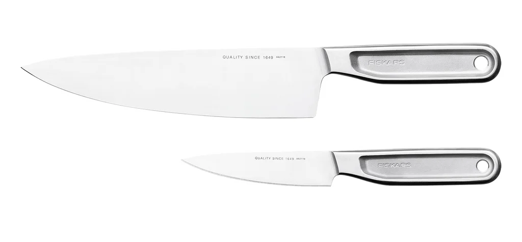Hovedproduktbilde for Stål Fiskars All Steel Rustfritt Stål Knivsett med 2 Deler