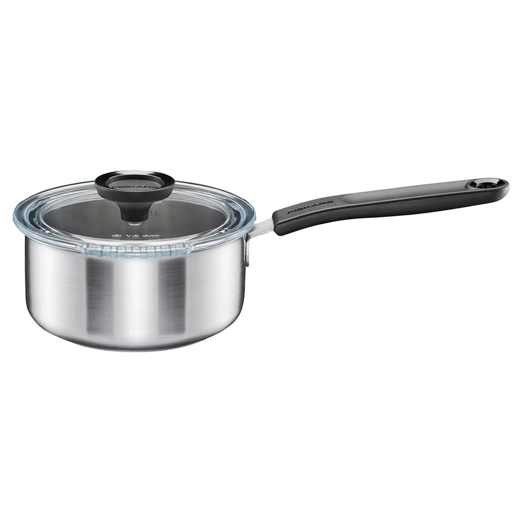 Hovedproduktbilde for Stål Fiskars Functional Form Resirkulert Stål 1,5L Kasserolle