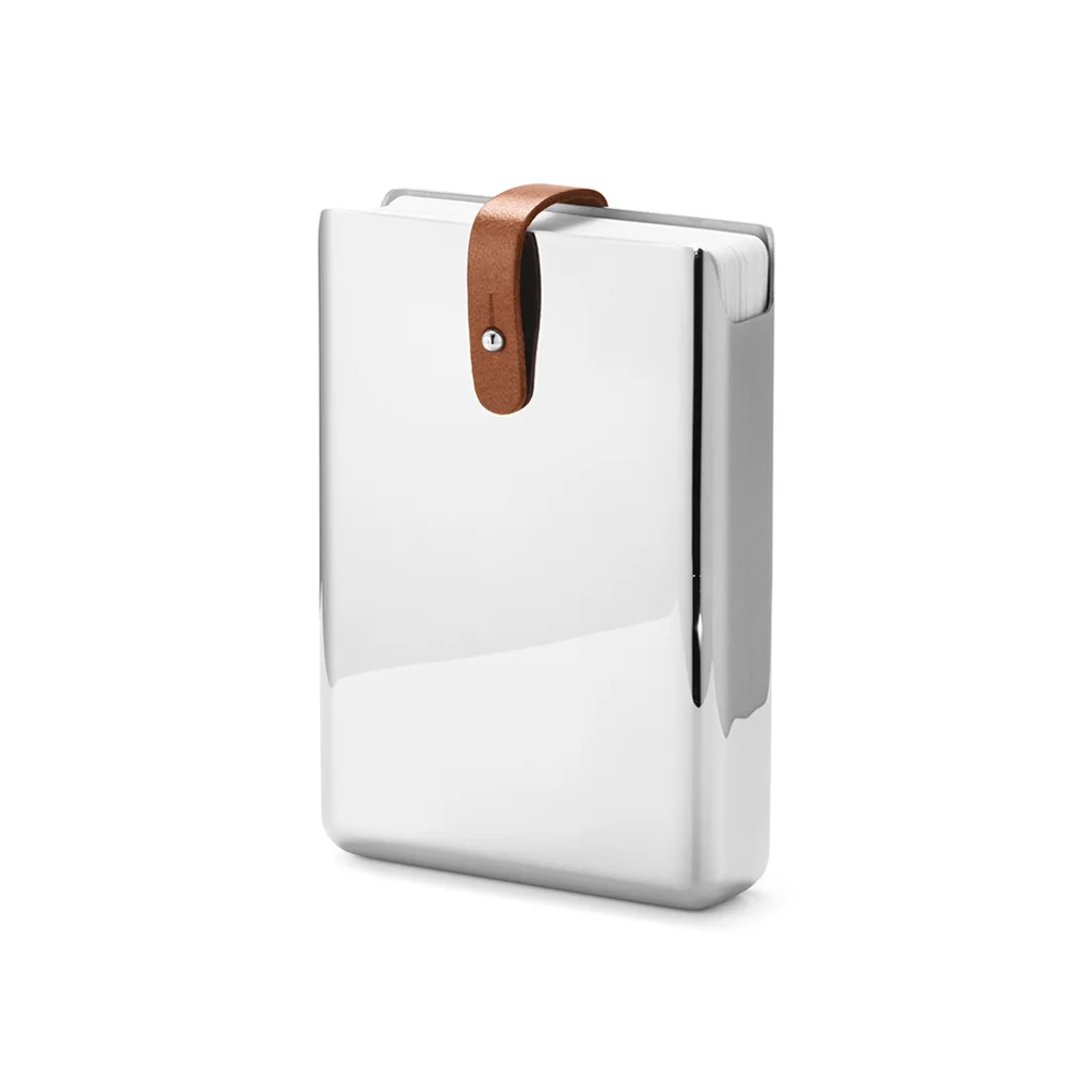 Hovedproduktbilde for Blankpolert Stål Georg Jensen Sky Rustfritt Stål Kortstokk med Etui
