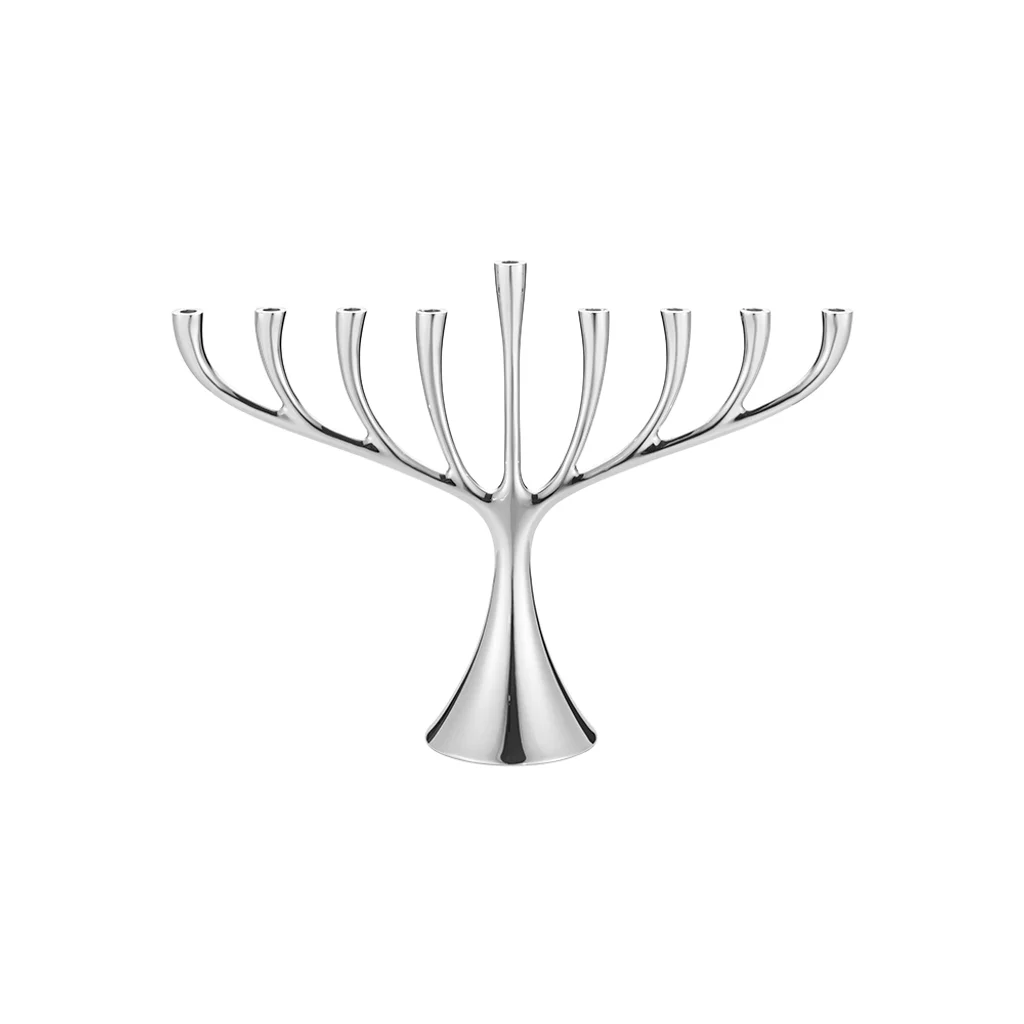Hovedproduktbilde for Blankpolert Stål Georg Jensen Cobra Stor Lysestake