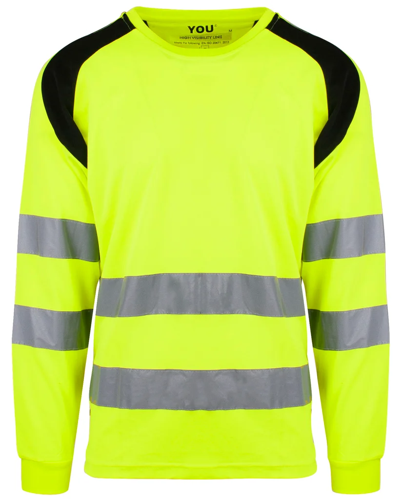 Hovedproduktbilde for Safety Gul You Lund Refleks Langermet  T-skjorte