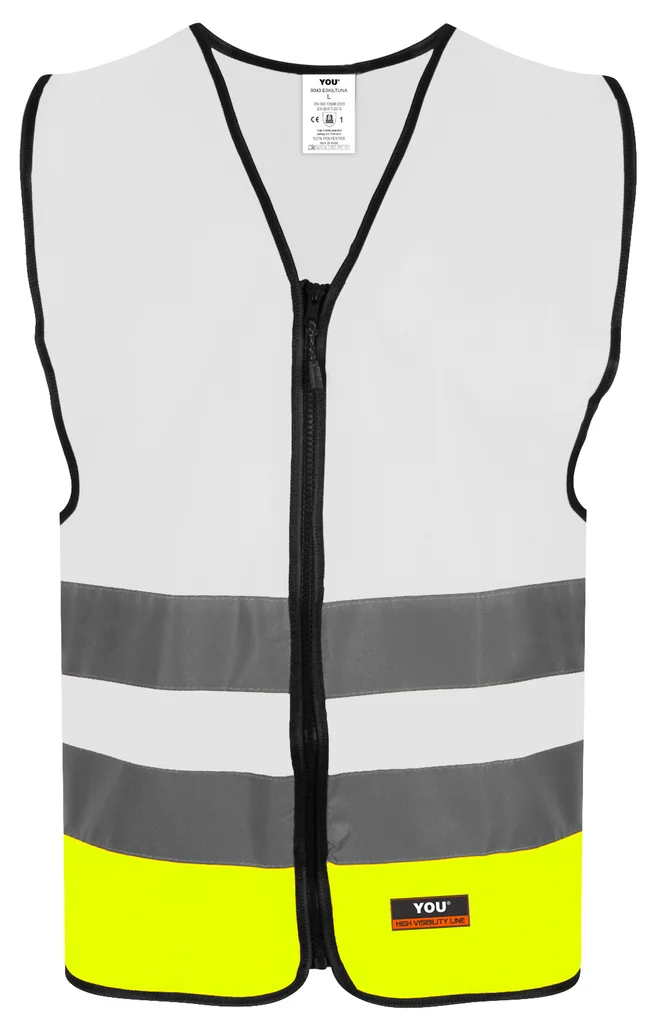 Hovedproduktbilde for Hvit/Safety Gul You Eskilstuna Refleksvest