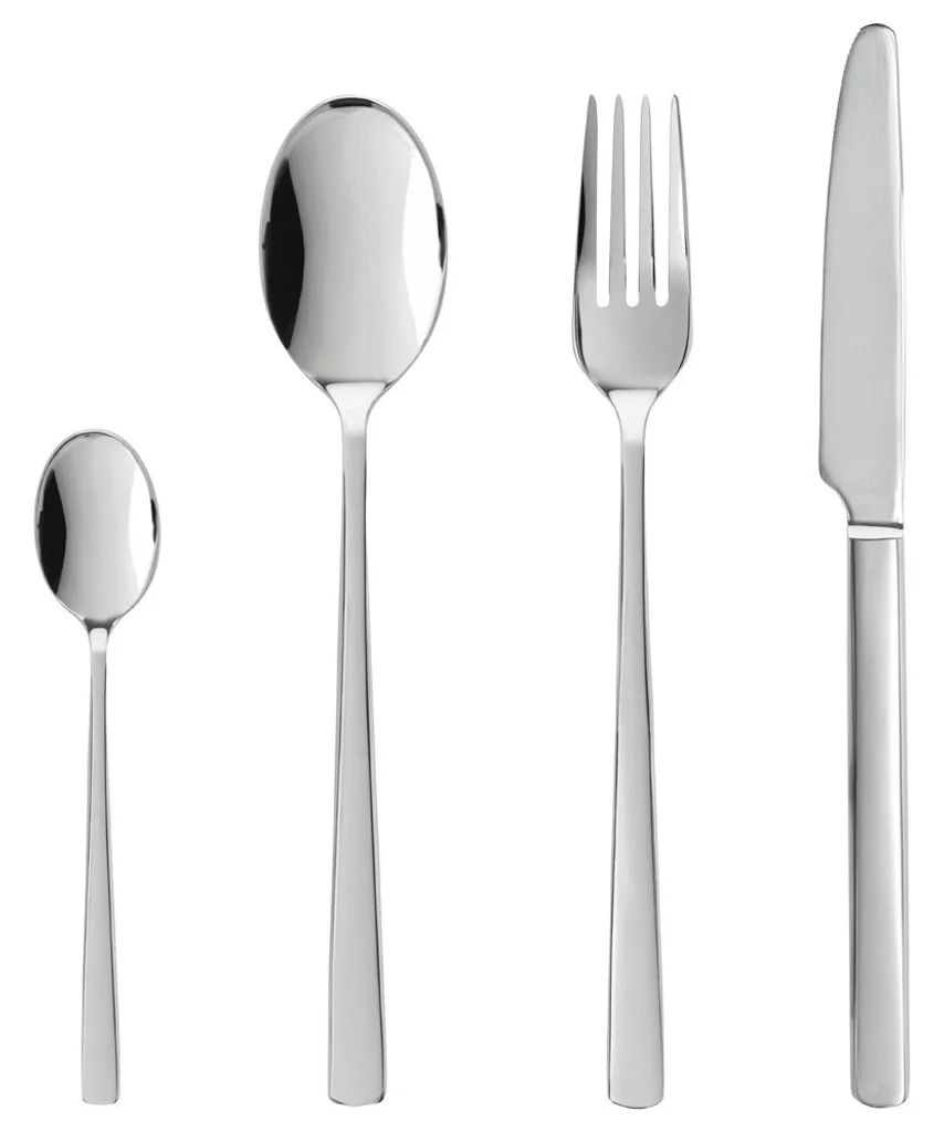 Hovedproduktbilde for Blankt stål Gense Essentials Pure Rustfritt Stål 16 deler Bestikksett