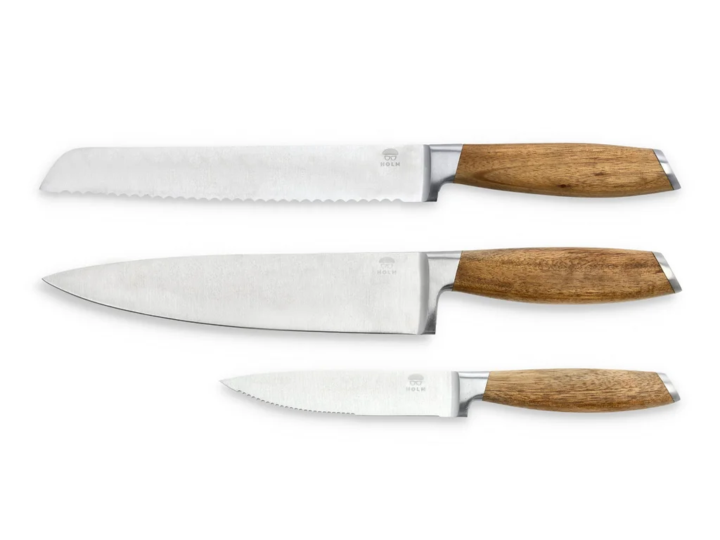 Hovedproduktbilde for Akasie HOLM Akasietre 3 deler Knivsett