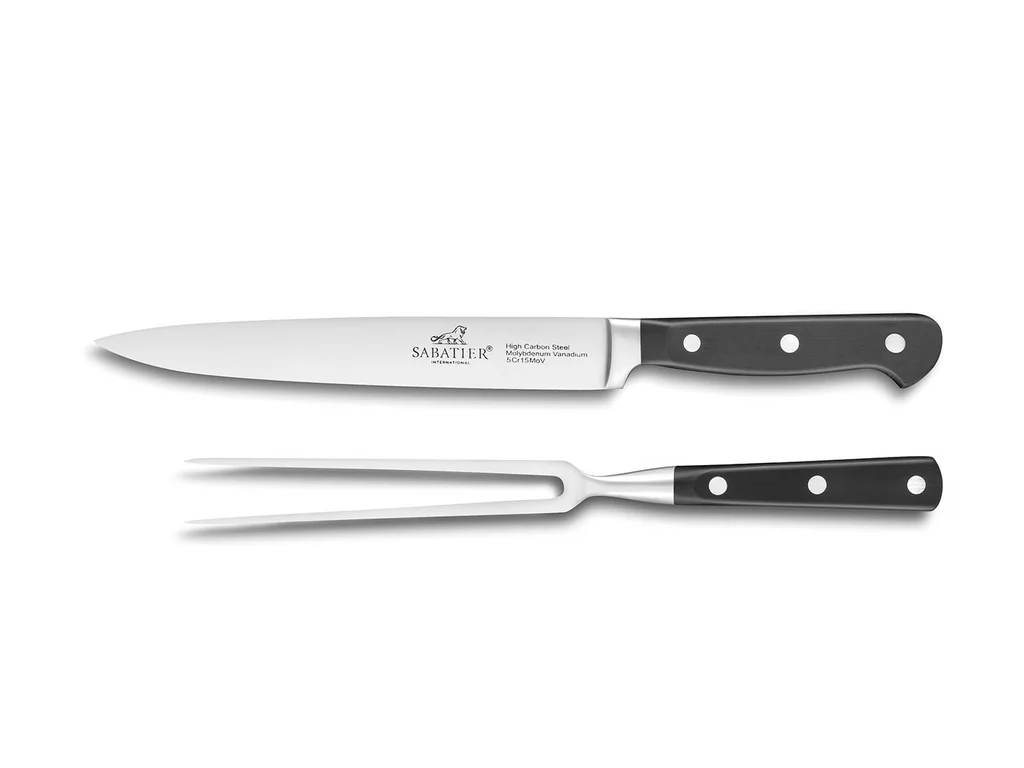 Hovedproduktbilde for Stål/Svart Lion Sabatier Pluton 2 deler Tranchérsett
