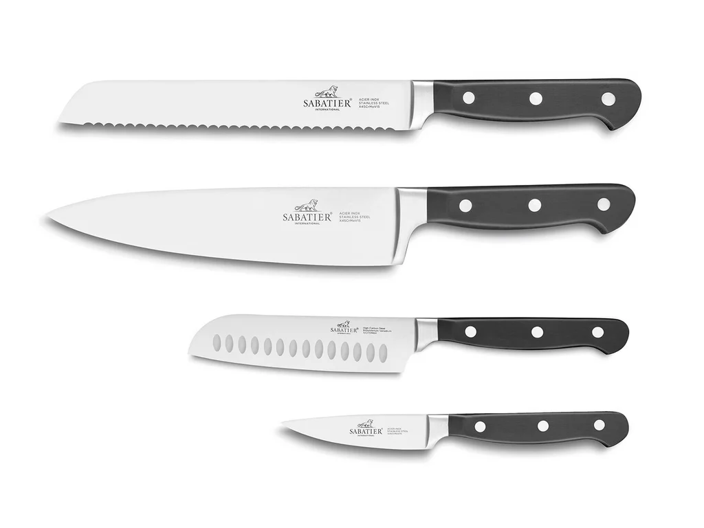Hovedproduktbilde for Stål/Svart Lion Sabatier Pluton 4 deler Knivsett