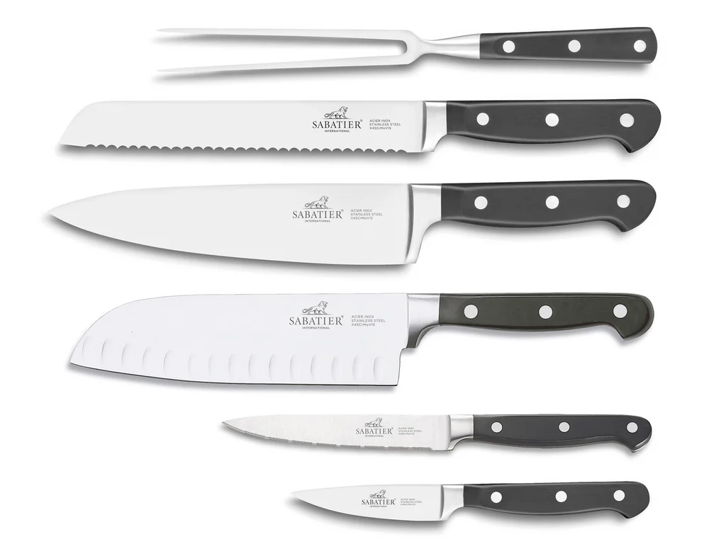 Hovedproduktbilde for Stål/Svart Lion Sabatier Pluton 6 deler Knivsett