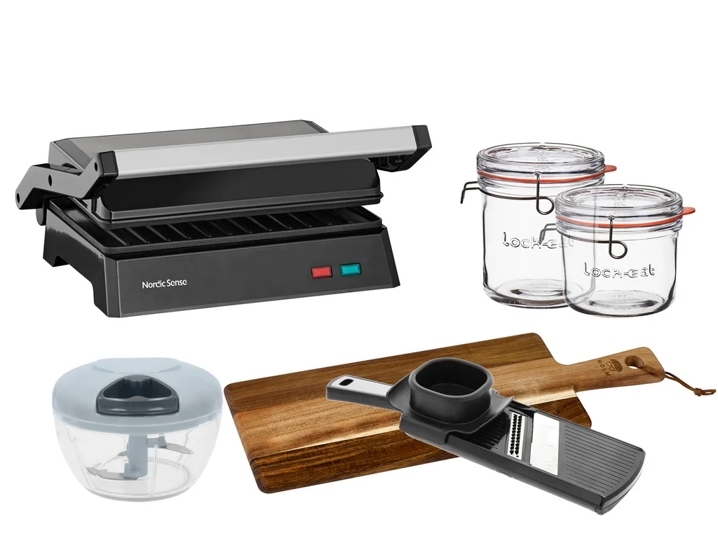Hovedproduktbilde for Svart/Tre Nordic Sense Paninigrill Gavesett med Tilbehør