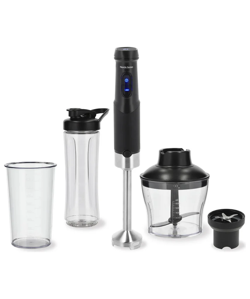 Hovedproduktbilde for Svart Nordic Sense 1200W Stavmiksersett