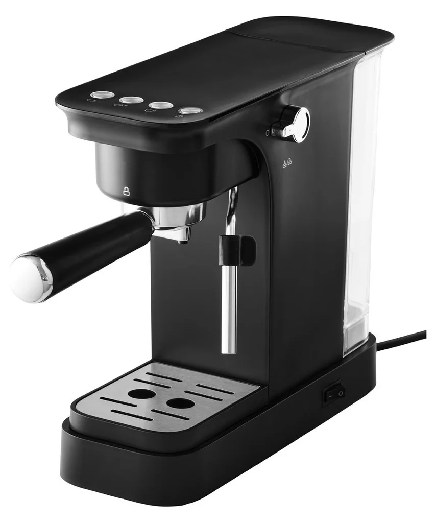 Hovedproduktbilde for Svart Nordic Sense Espressomaskin med Melkeskummer og Kapseladapter