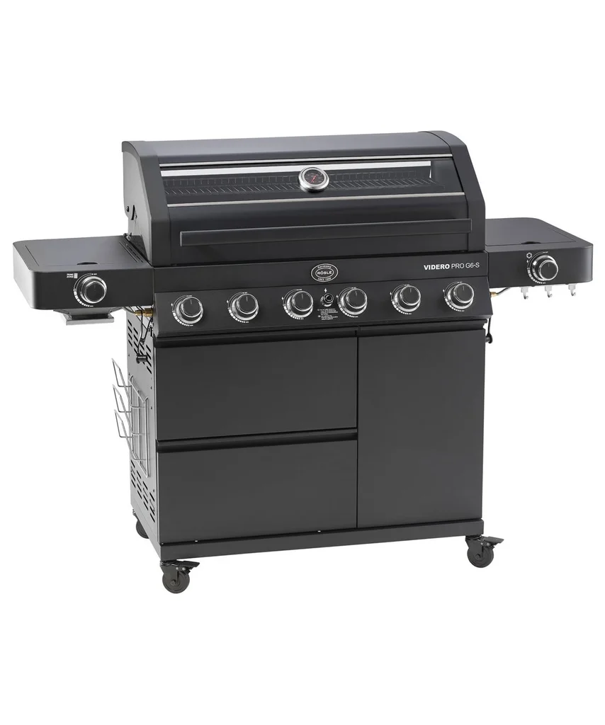 Hovedproduktbilde for Svart Rösle Videro PRO G6-S Vario+ Gassgrill 27500W Matt Svart