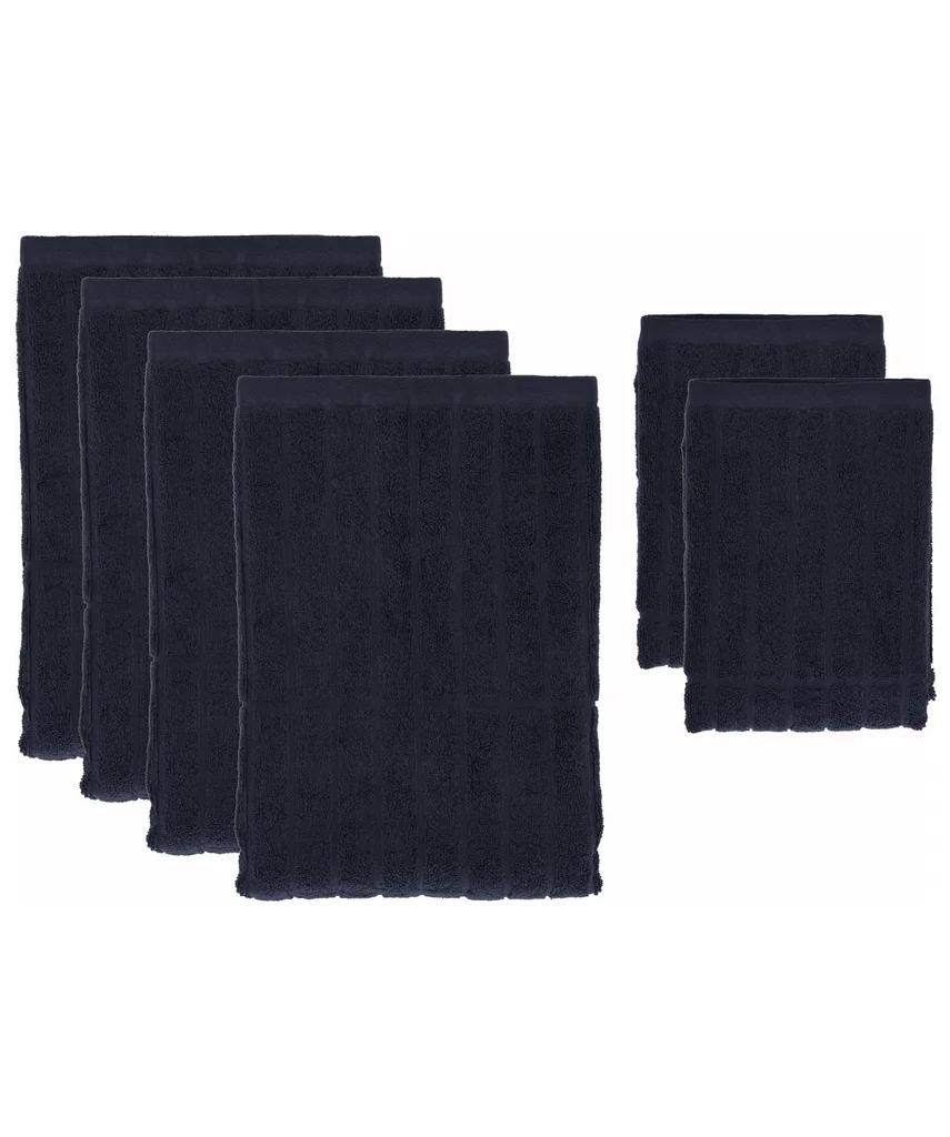 Hovedproduktbilde for Navy blue Södahl Suite One Essence 6 deler Håndklesett Økologisk Bomull Navy