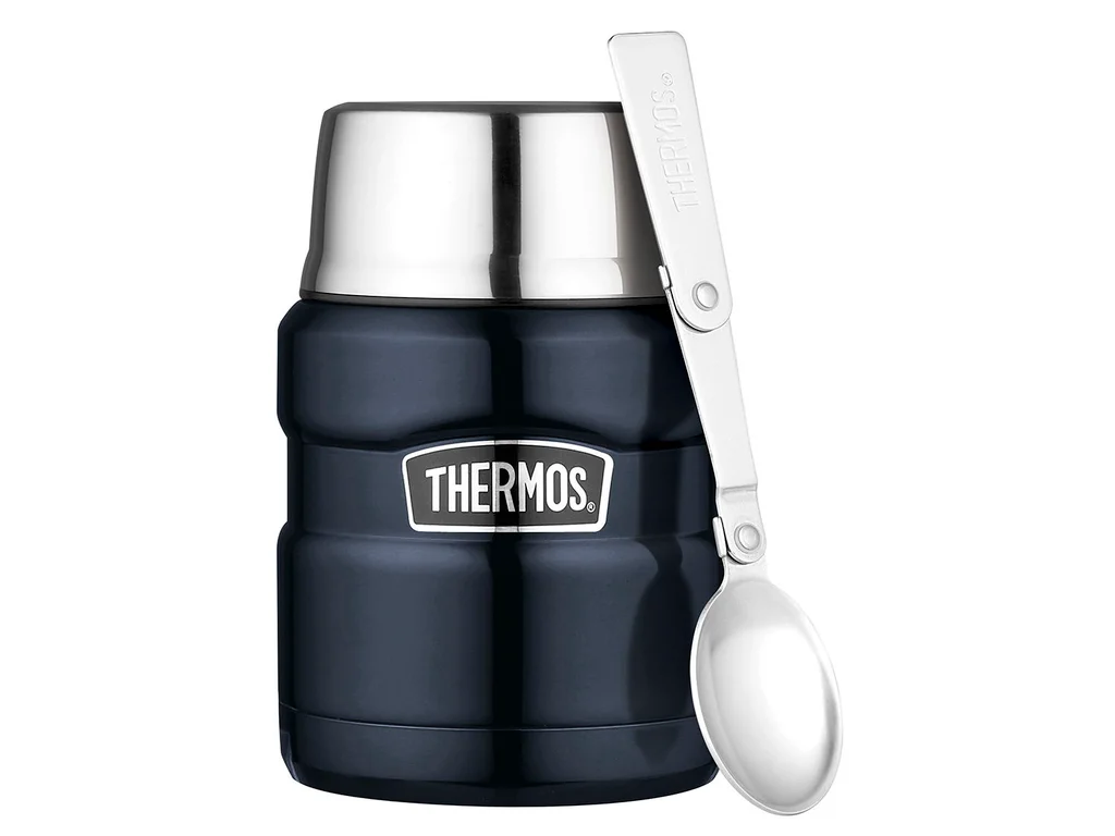 Hovedproduktbilde for Mørkblå Thermos Stainless King 470 ml Mattermos