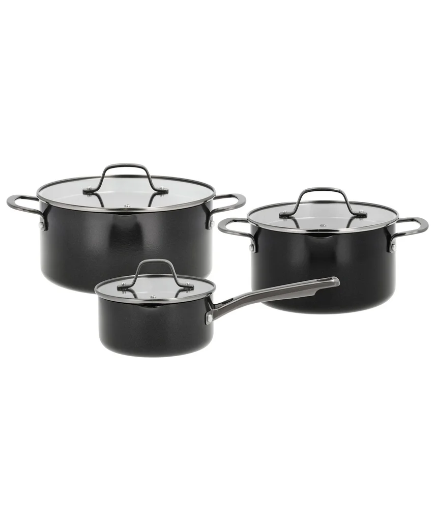 Hovedproduktbilde for Black Pillivuyt Gourmet Blavet 6 deler Grytesett med Lokk