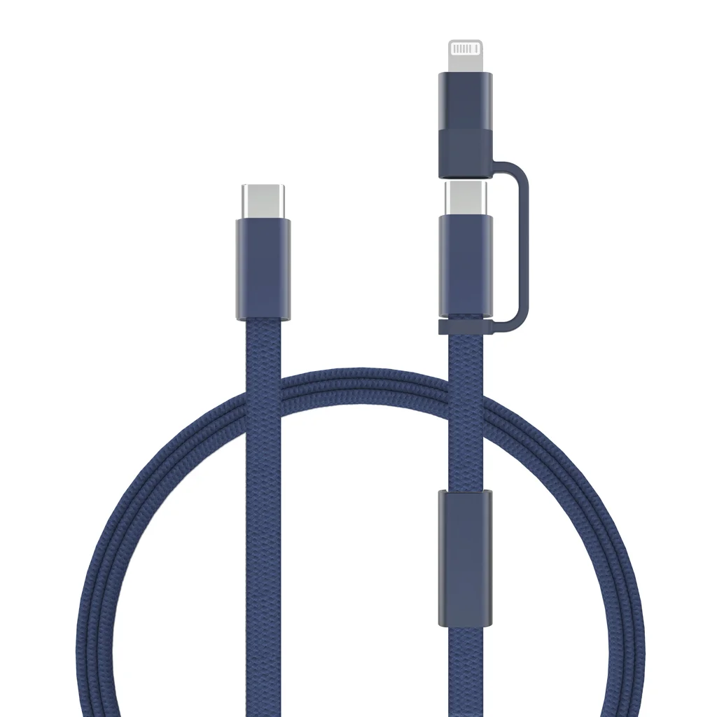 Hovedproduktbilde for Blå XD Xclusive Arc RCS 60W 120 cm 2-i-1 Ladekabel