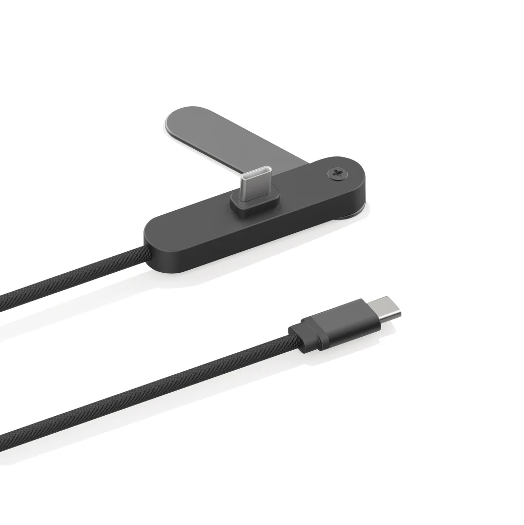 Hovedproduktbilde for Svart XD Xclusive Aluvia RCS 65W PD-kabel med Justerbart Telefonstativ