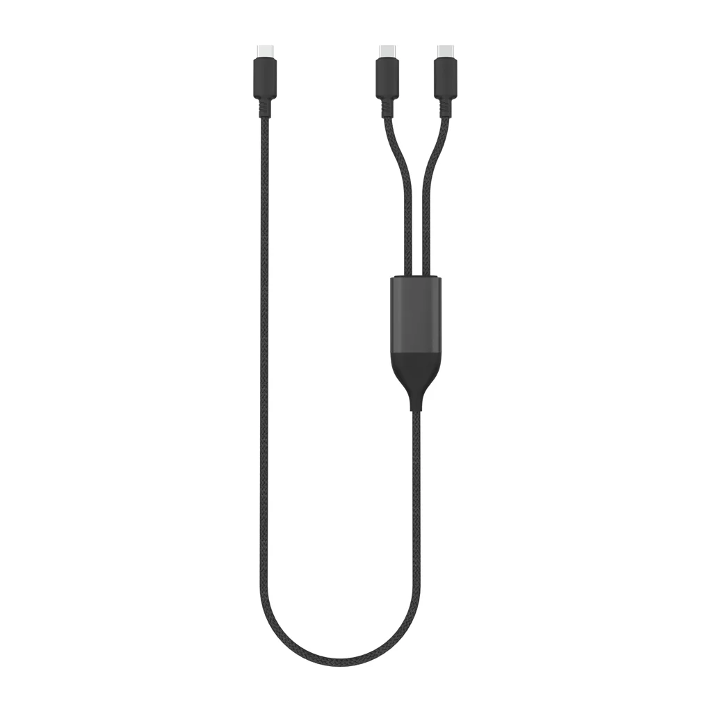 Hovedproduktbilde for Svart XD Xclusive Terra 100W RCS Dobbel USB-C Ladekabel