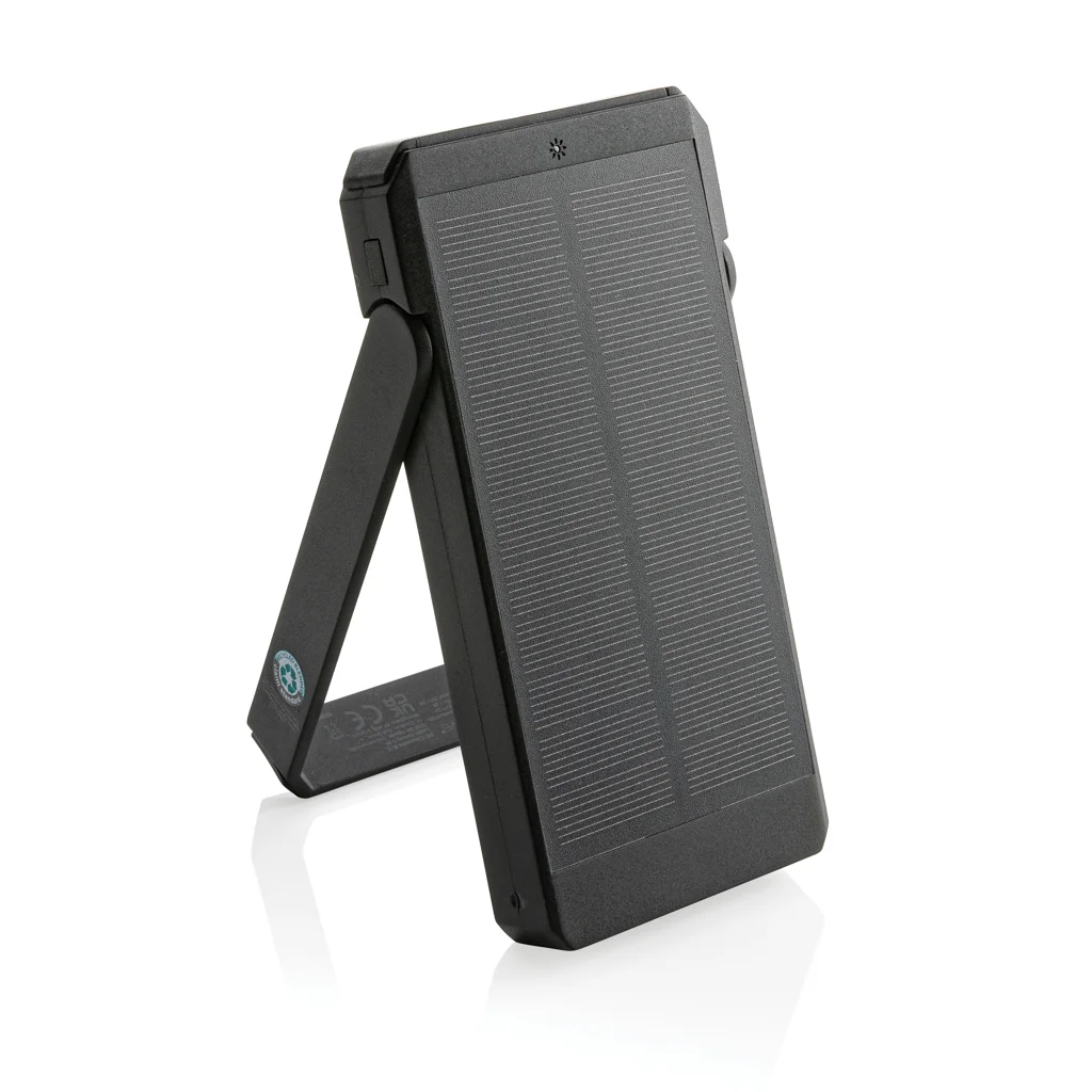 Hovedproduktbilde for Svart XD Xclusive Skywave 10.000 mAh RCS Resirkulert Plast Solar Solcelledrevet Powerbank