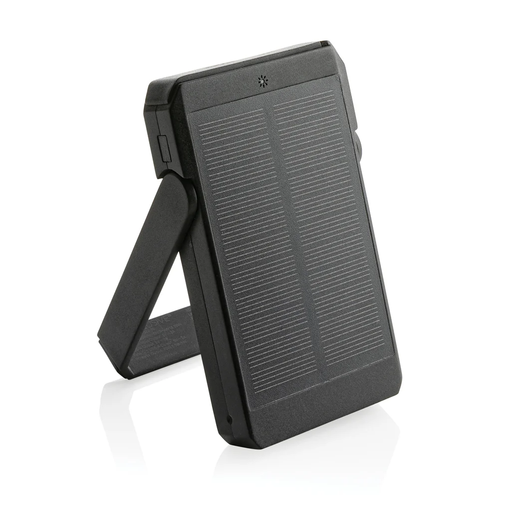 Hovedproduktbilde for Svart XD Xclusive Skywave 5000 mAh RCS Resirkulert Plast Solar 10W Magnetisk Trådløs Powerbank