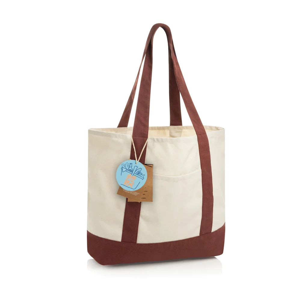 Hovedproduktbilde for Burgunderrød XD Xclusive Shop Local AWARE Resirkulert Bomull Tote Bag